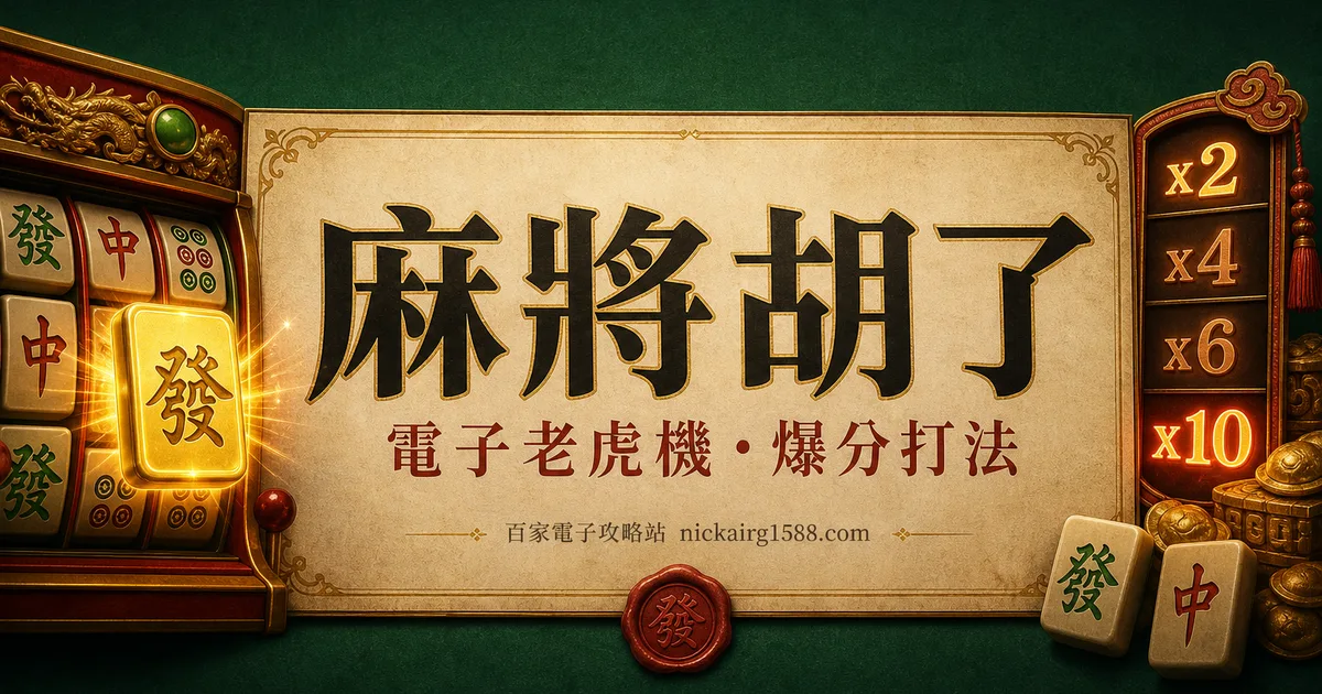 麻將胡了玩法全攻略:倍率翻倍機制+免遊爆分節奏