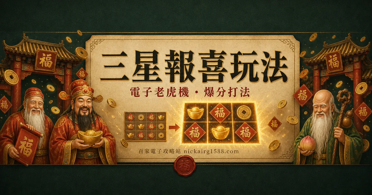 三星報喜玩法:關卡升級盤、福神大獎、16600倍解析